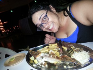 The Kingfish I ate in Goa - I named him King George and I could finish him off...