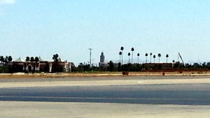 View From Marrakech Tarmac - Palm Trees, Desert, Mountains...