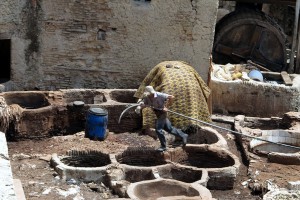Man Working at Tannery