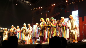 Maâlem Said Oughassal's group performing during opening night Concert
