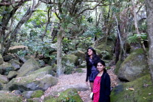 Mona and Akhila in Piriri tree Forest