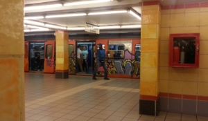 Athens metro graffiti; September 2014.