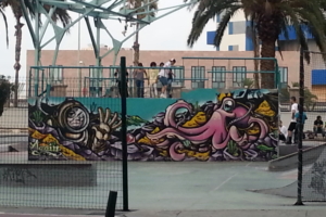Graffitti, Skate park, Gran Canaria, Las Canarias, Spain; July 2014.