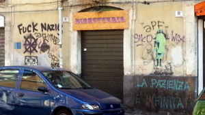 Grafitti in Catania, Sicily; September, 2014.