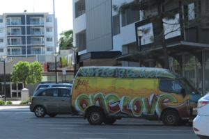 One Love Camper van - because "Simple is better", Darwin, NT, Australia; January 2016