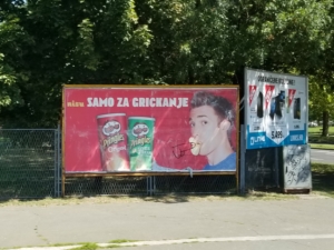 Pringles Penis Graffiti, Zagreb, Croatia; August 2017