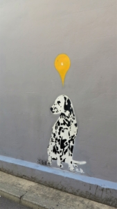 Dalmatian graffiti in Sydney, NSW, Australia; January 2015.
