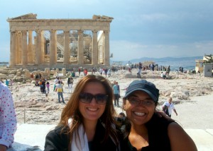 2014.9.28 SJ and Thomai at Parthenon, Athens, Greece