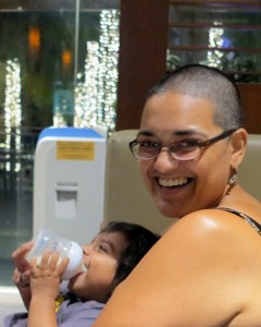 2015.11.12 SJ and Jacob giggle at Shabu-Shabu in at Greenbelt in Manila, Philippines