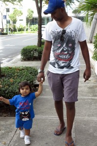 2015.11.14 Jacob and His Nana go for a walk, GBC, Manila, Philippines   