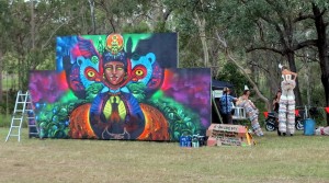 2015.2.14 Painting and Actors at Earth Frequency Festival, Ivory's Rock, QLD, Australia   