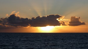 2015.4.11 Sunrise-over-Samoa-Ferry-to-Upolu-Samoa 