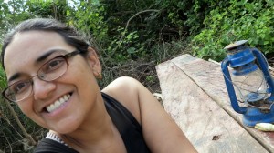 2015.7.2 SJ in front of Fale, Tranquility, Moso Island, Vanuatu